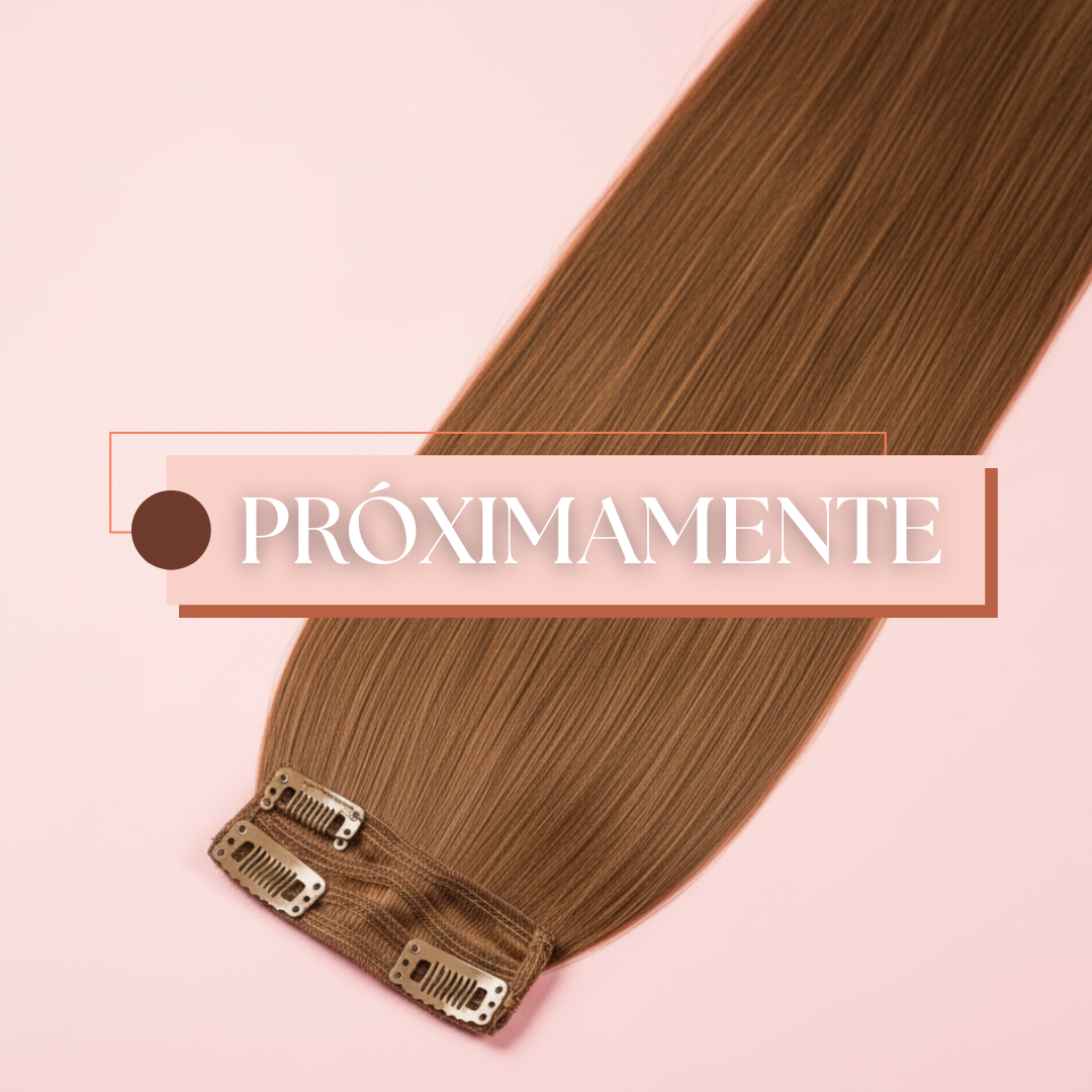 Extensión lacia con clips