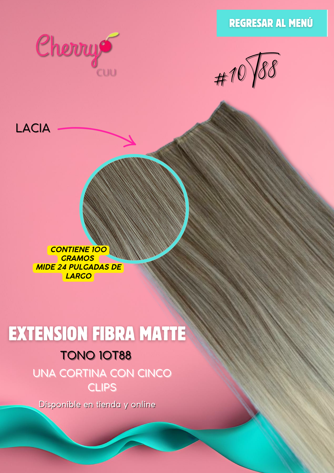 Extension de cabello de una cortina, modelo Lacio.