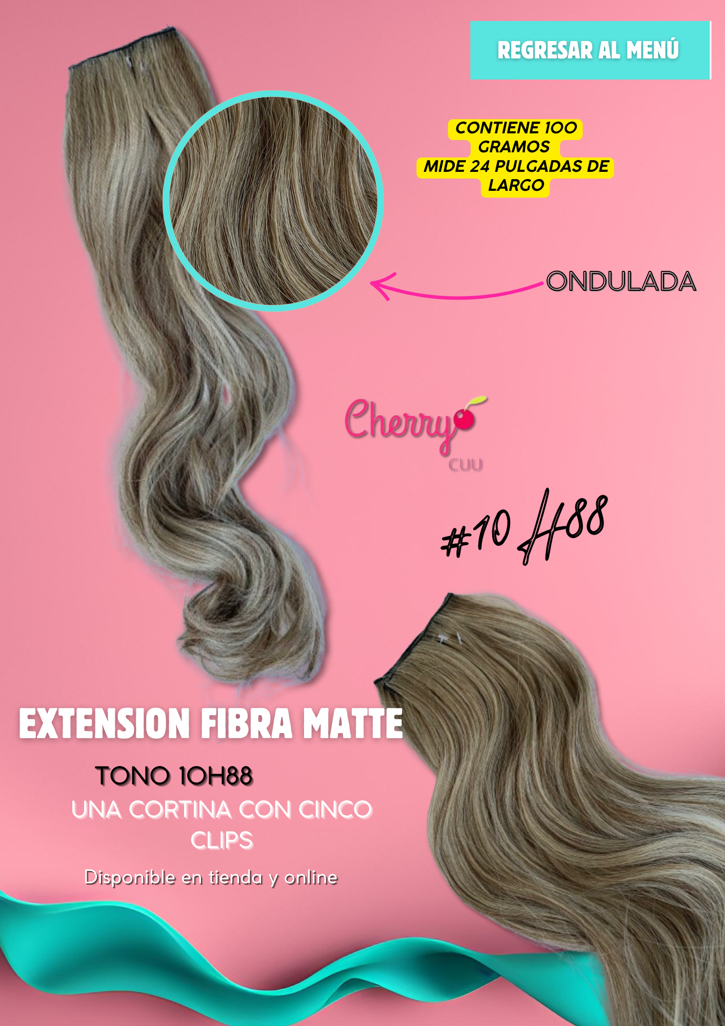 Extension de cabello, una cortina modelo Ondulado