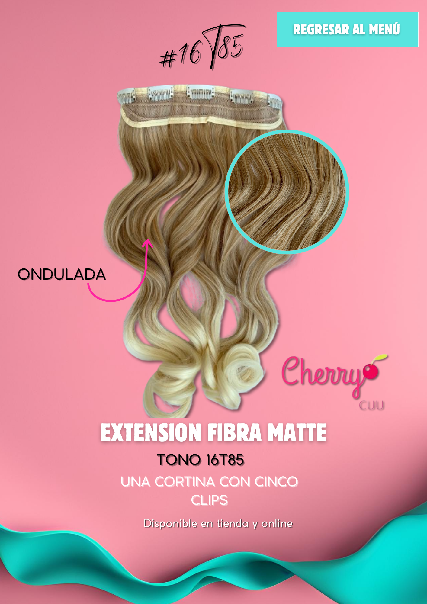 Extension de cabello, una cortina modelo Ondulado