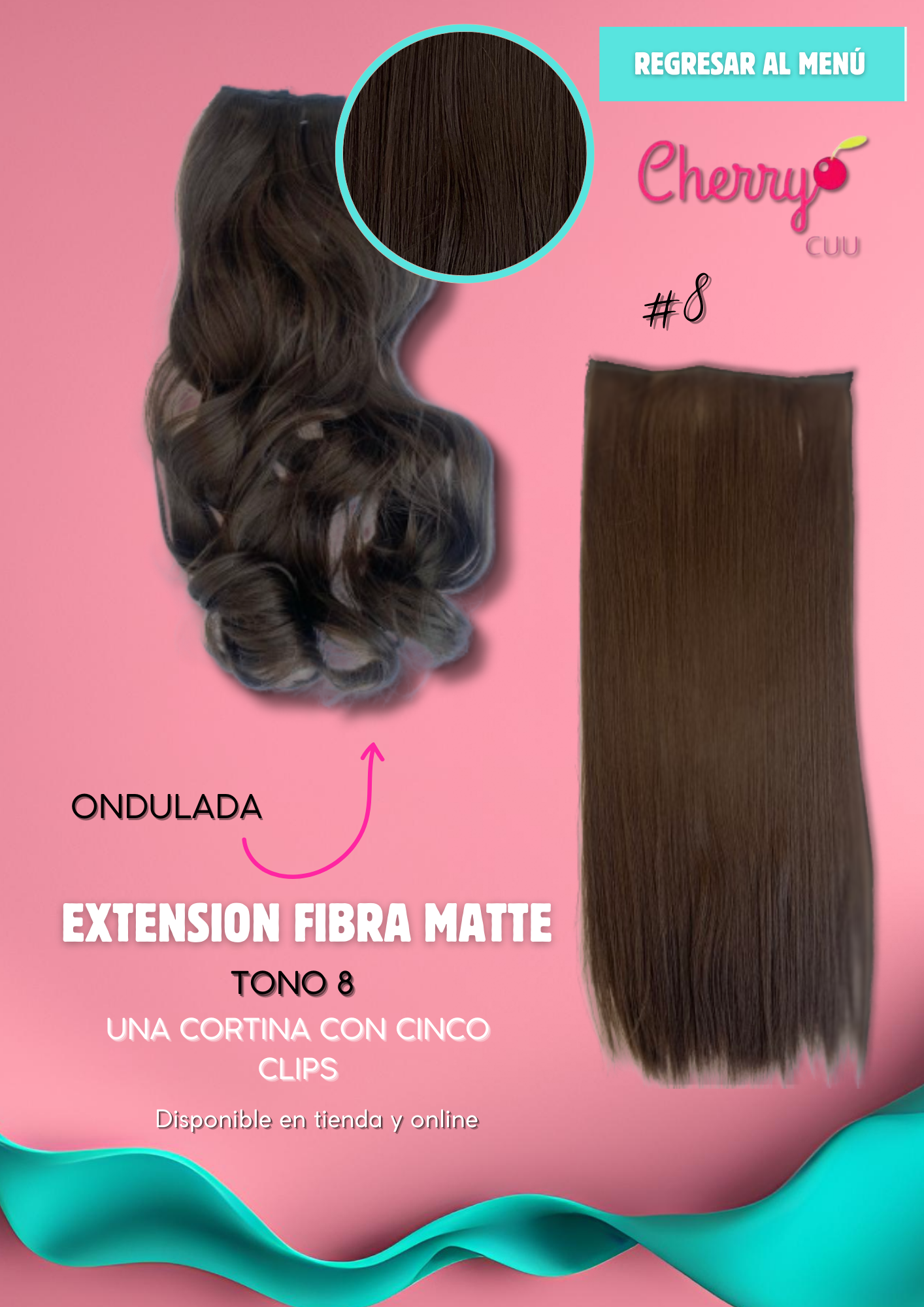 Extension de cabello de una cortina, modelo Lacio.