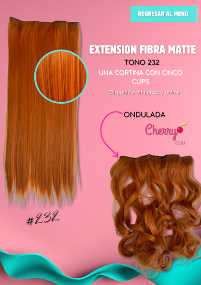 Extension de cabello de una cortina, modelo Lacio.