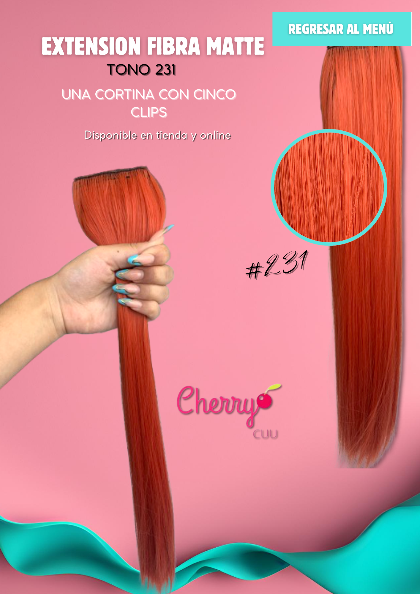 Extension de cabello de una cortina, modelo Lacio.