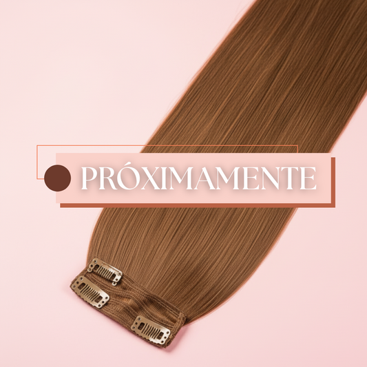 Extensión lacia con clips
