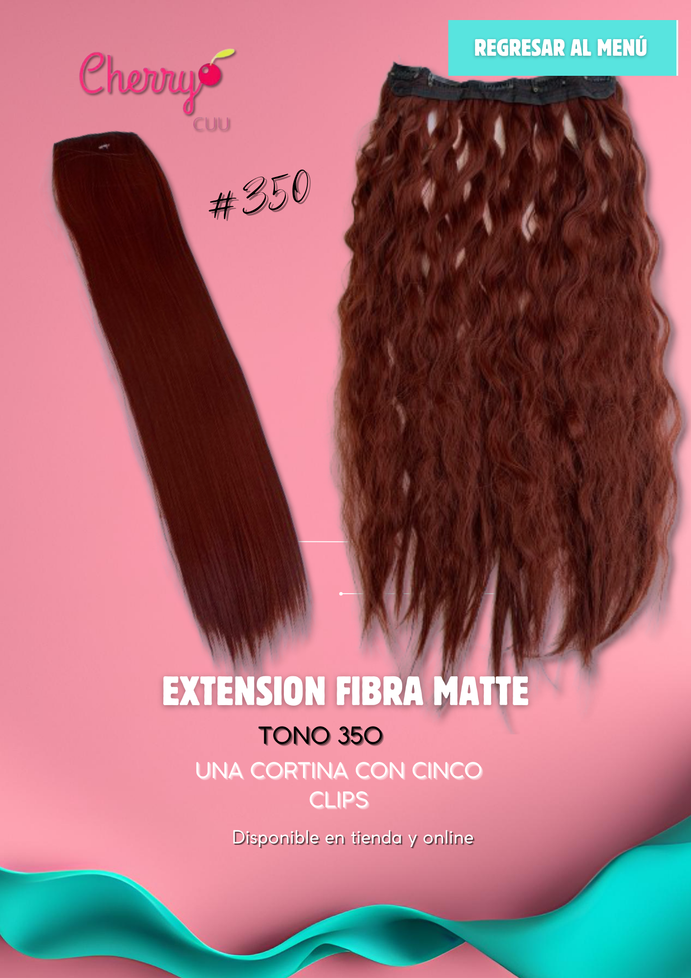 Extension de cabello de una cortina, modelo Lacio.