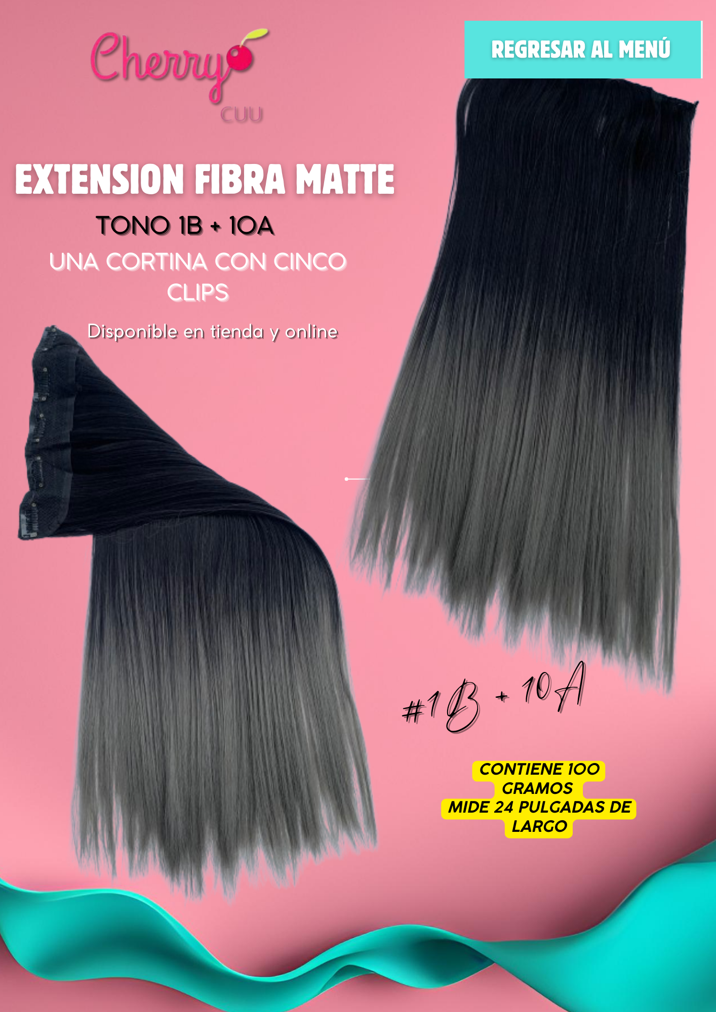 Extension de cabello de una cortina, modelo Lacio.