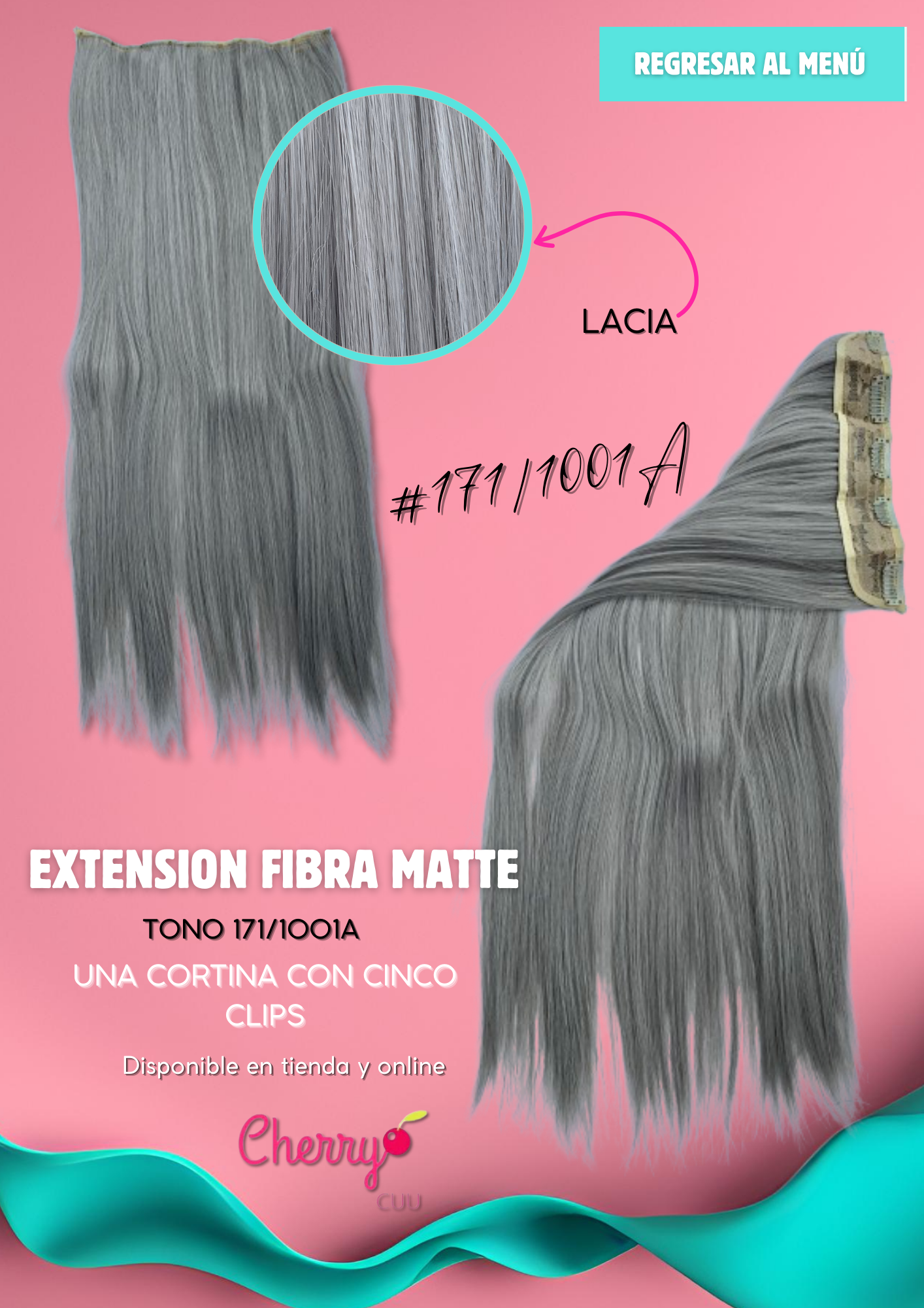 Extension de cabello de una cortina, modelo Lacio.