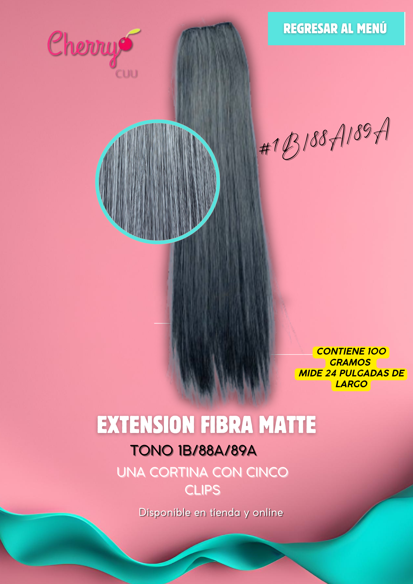 Extension de cabello de una cortina, modelo Lacio.