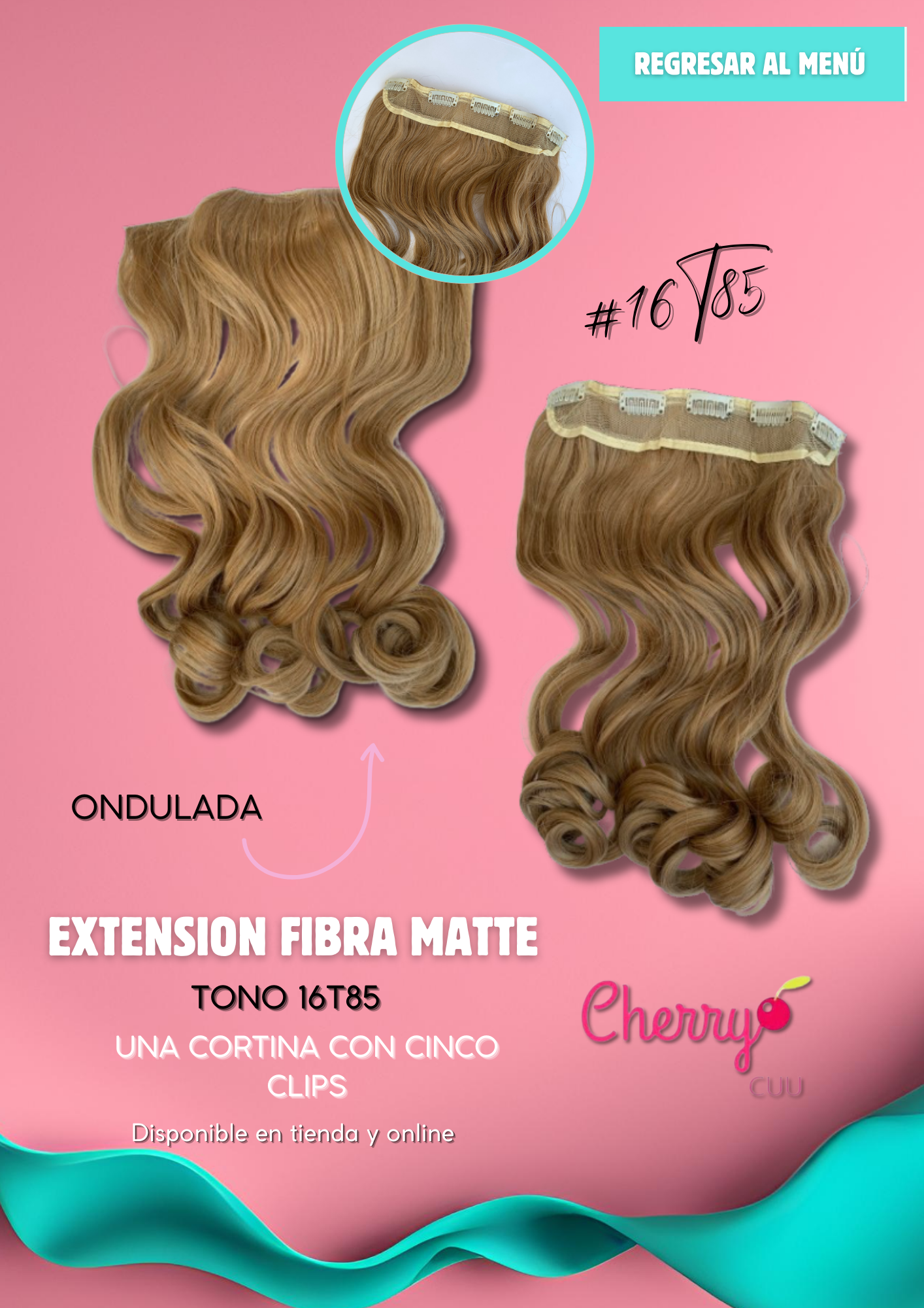 Extension de cabello, una cortina modelo Ondulado