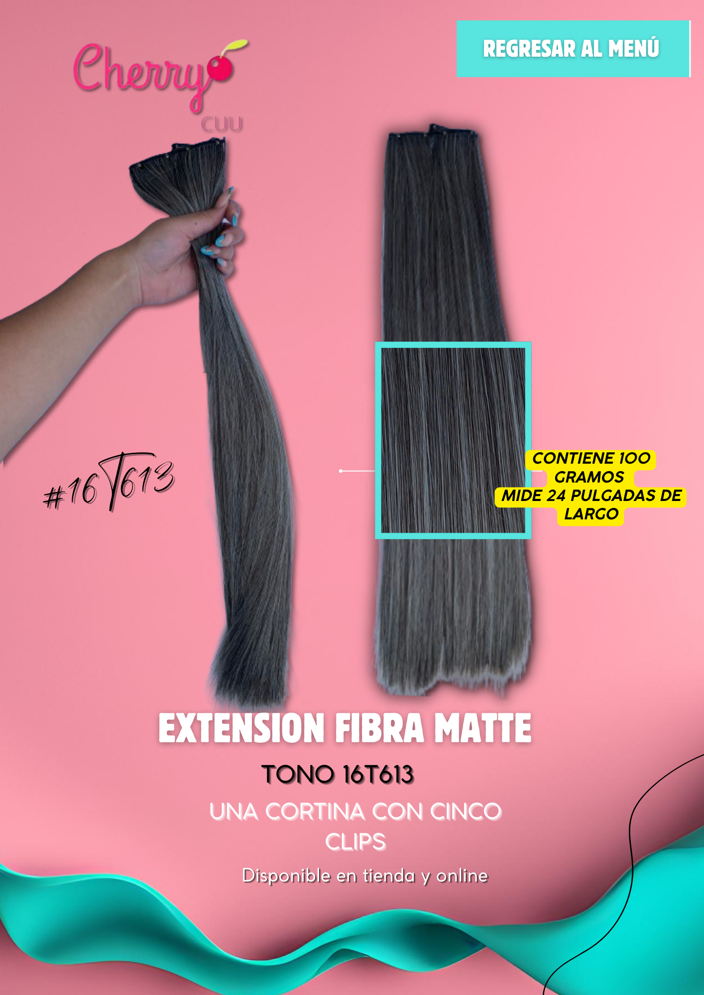 Extension de cabello de una cortina, modelo Lacio.