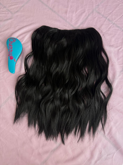 Extensiones semi rizadas con clip