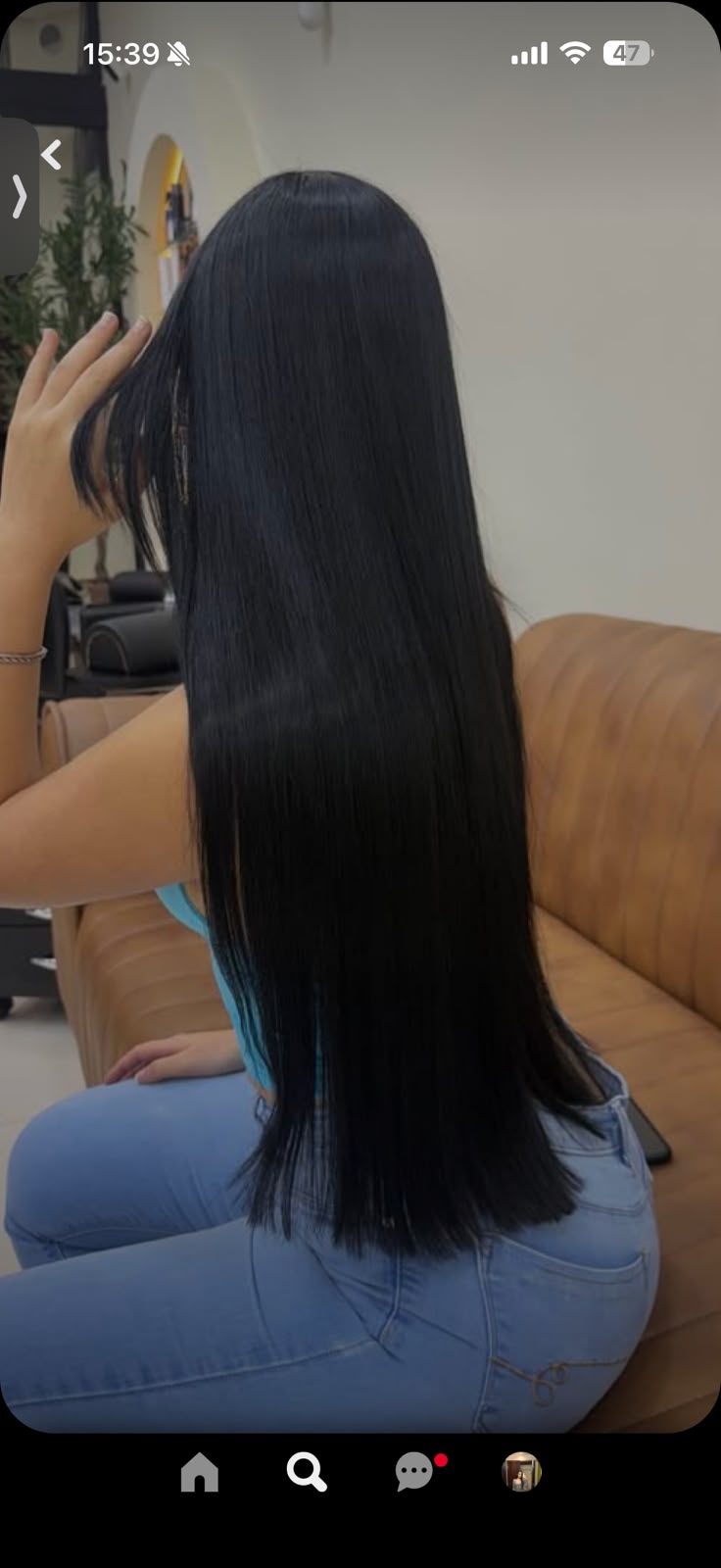 Extensión lacia con clips