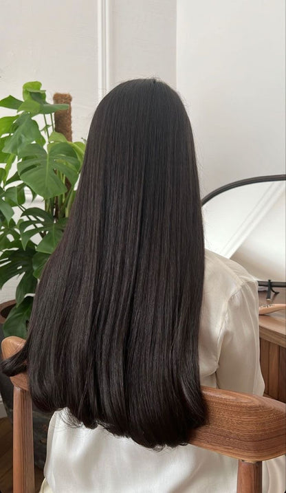 Extensión lacia con clips