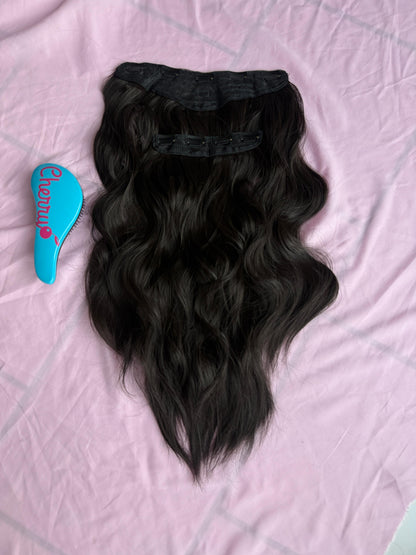 Extensiones semi rizadas con clip