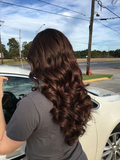 Extensiones semi rizadas con clip