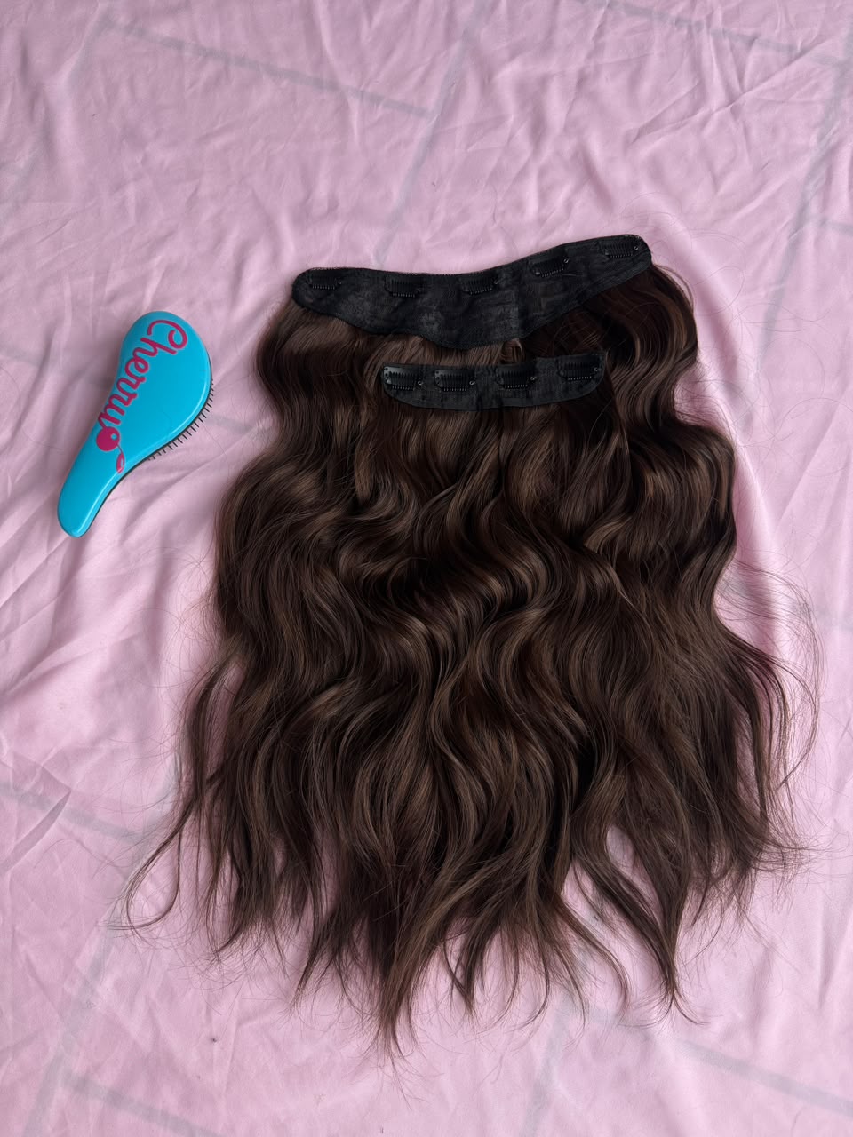 Extensiones semi rizadas con clip