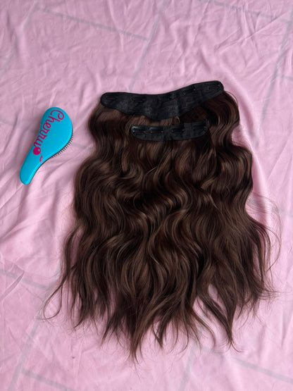 Extensiones semi rizadas con clip
