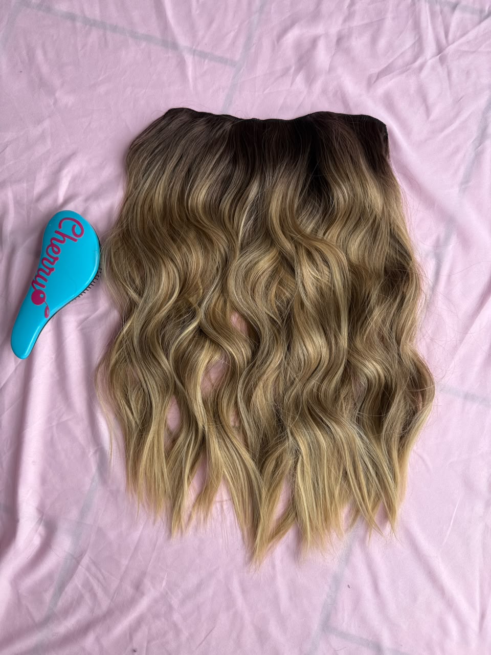 Extensiones semi rizadas con clip