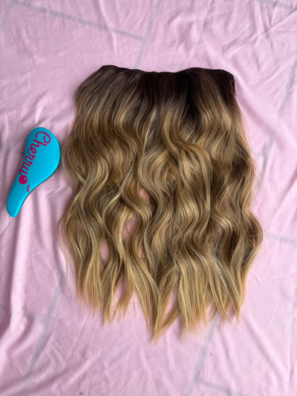 Extensiones semi rizadas con clip