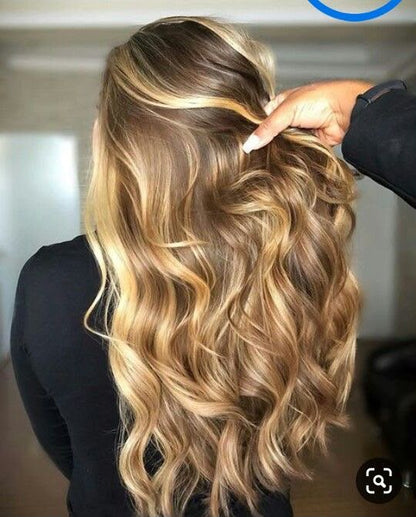 Extensiones semi rizadas con clip