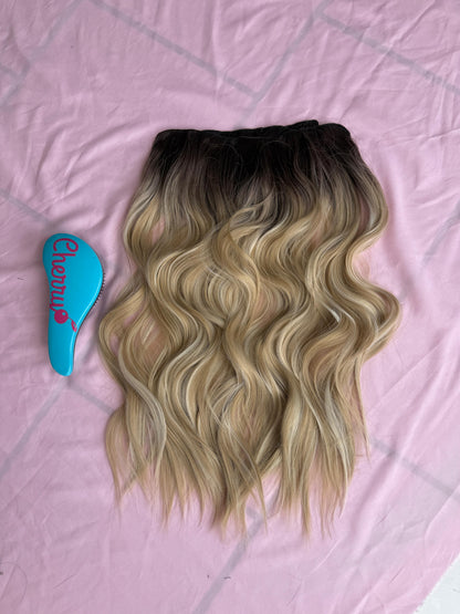 Extensiones semi rizadas con clip