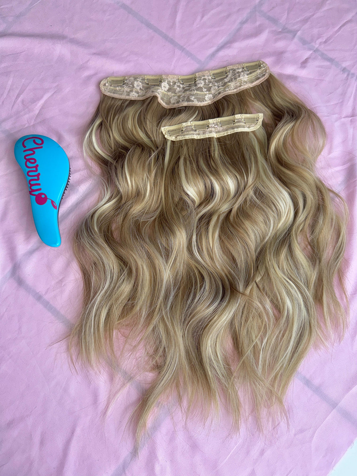 Extensiones semi rizadas con clip