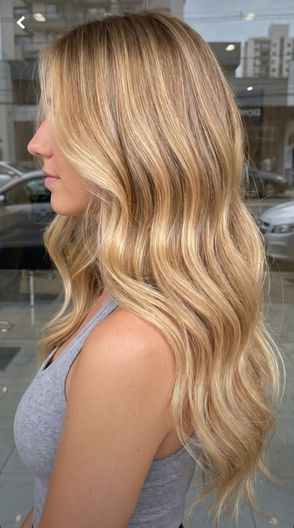Extensiones semi rizadas con clip