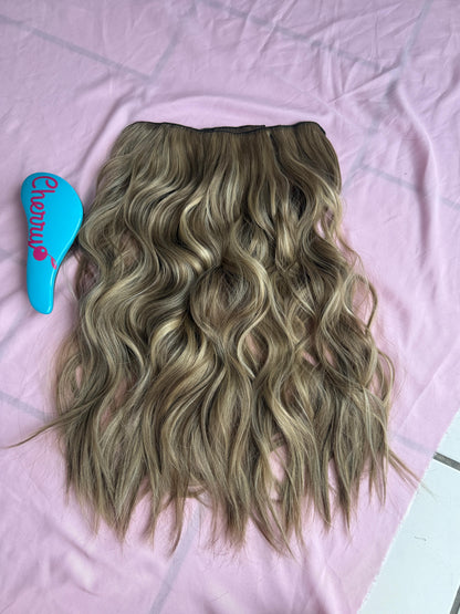 Extensiones semi rizadas con clip
