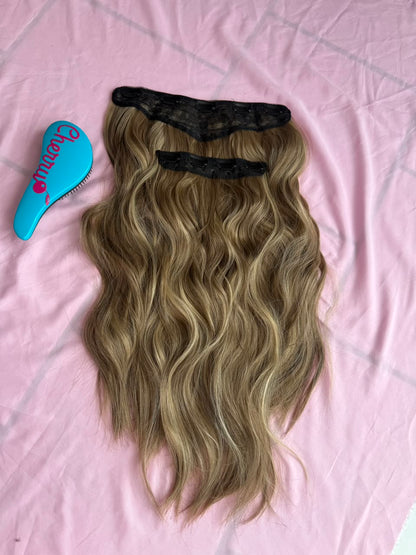 Extensiones semi rizadas con clip