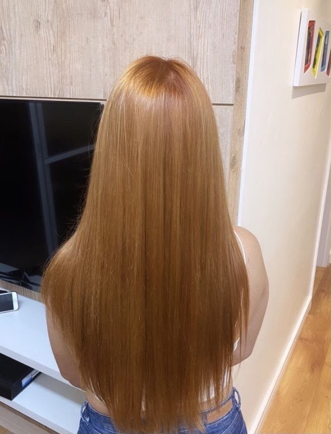 Extensión lacia con clips