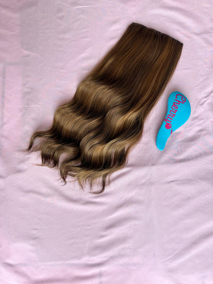 Extensión ondulada con clips