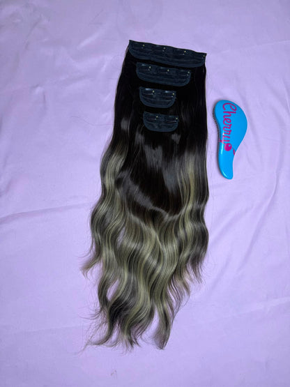 Extensión ondulada con clips