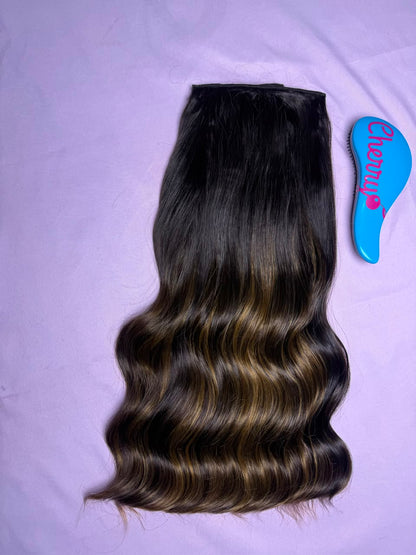 Extensión ondulada con clips