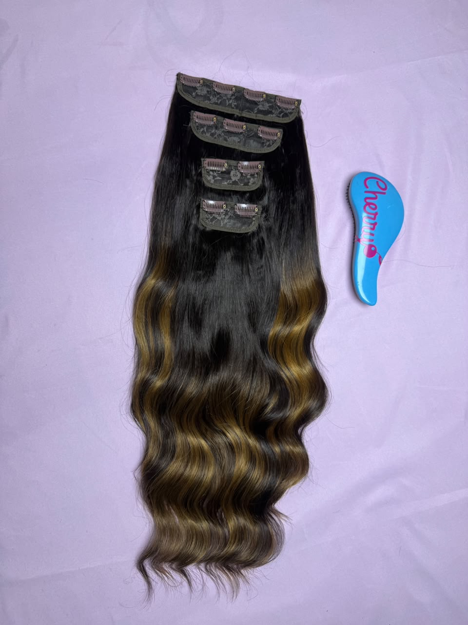 Extensión ondulada con clips