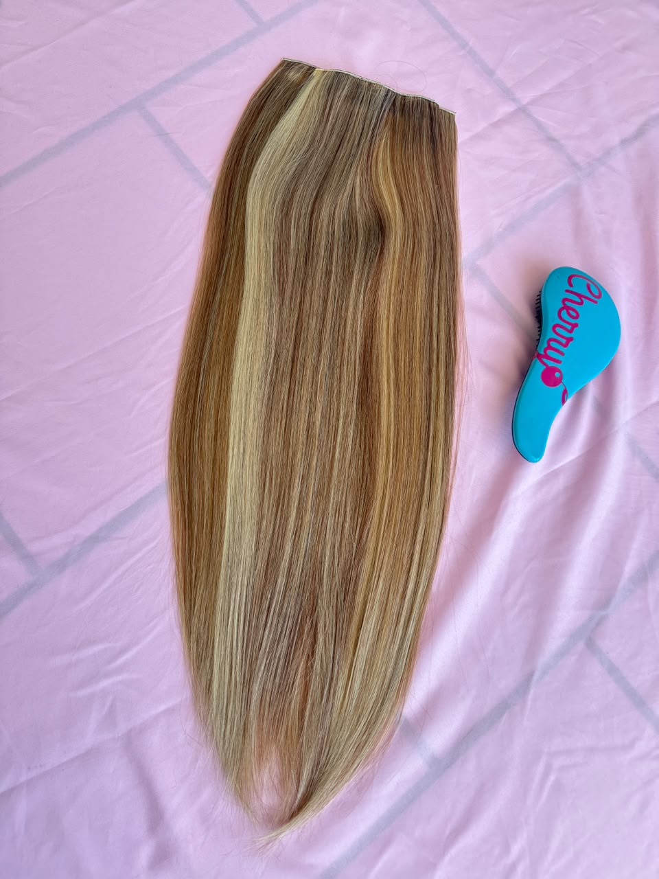 Extensión lacia con clips