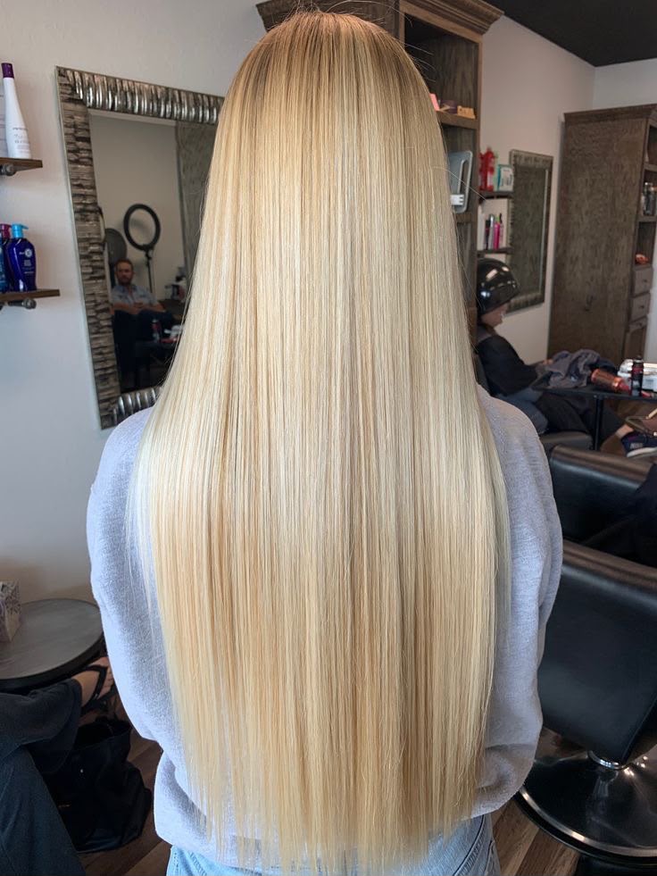 Extensión lacia con clips