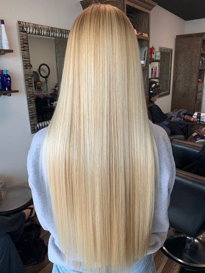 Extensión lacia con clips