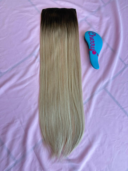 Extensión lacia con clips