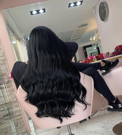 Extensiones semi rizadas con clip