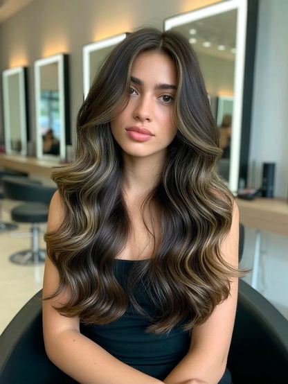 Extensión ondulada con clips
